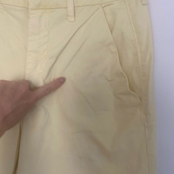 MOTHER  “The Roller Prep” Wide Leg Pants in butter yellow color “Killing Time” - Picture 9 of 11